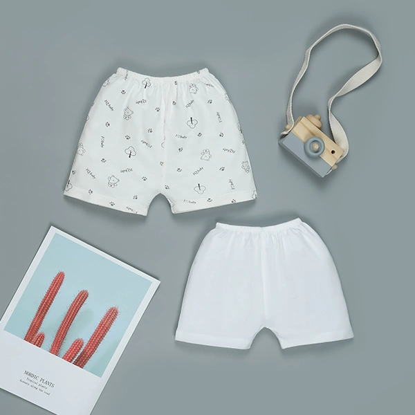 Combo 2 quần ngắn in cá heo xanh IQ Baby màu trắng 13